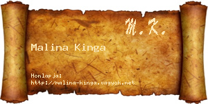 Malina Kinga névjegykártya